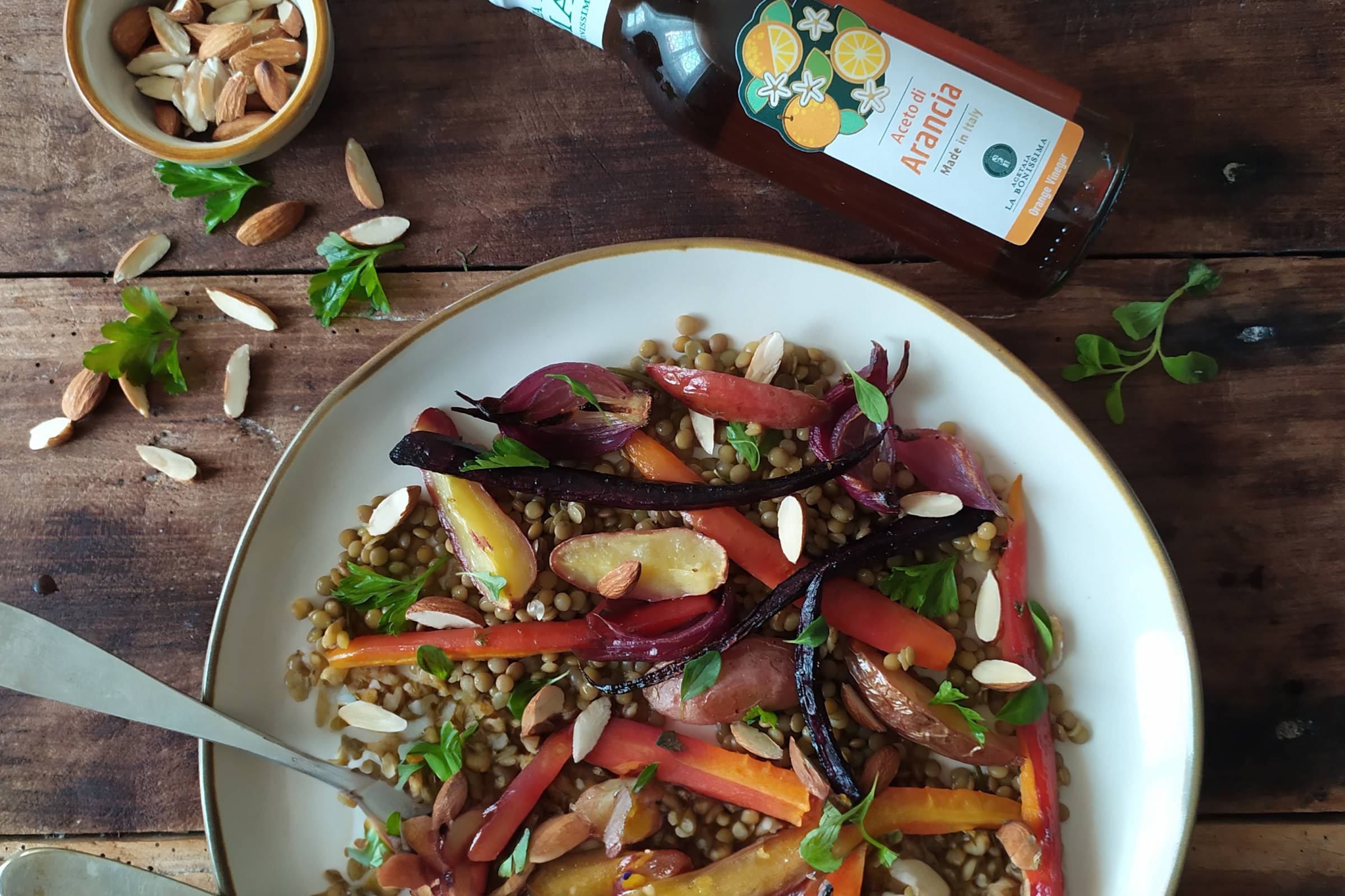 Verdure al forno marinate con Aceto di Arancia