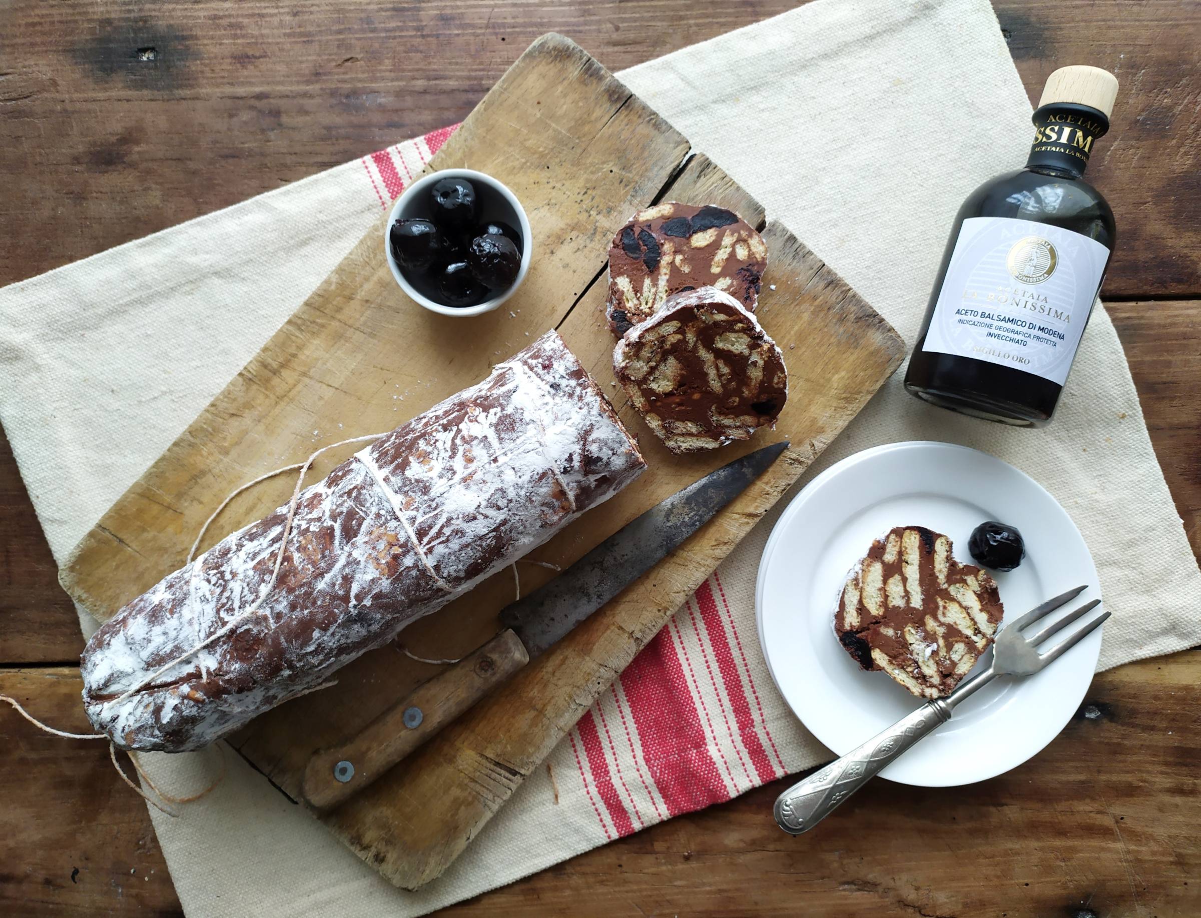 Salame dolce al cioccolato e Aceto Balsamico