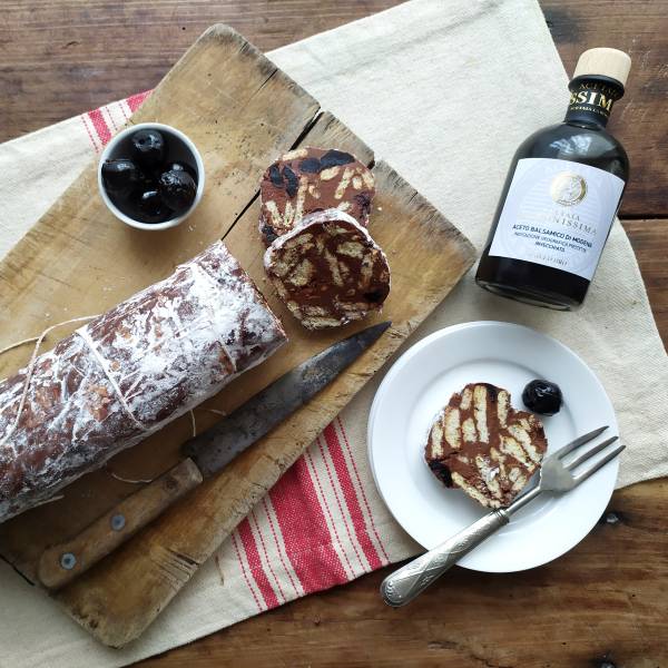 Salame dolce al cioccolato e Aceto Balsamico