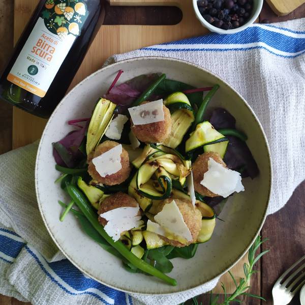 Polpette e verdure in carpione all'Aceto di Birra Scura